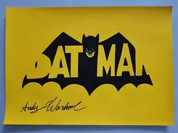 Buy Andy Warhol Hand Signed. 'bat-man'. Watercolor On Paper. Pop Art • 24.86£