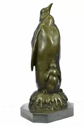 Buy Mother And Baby Penguin Bronze Sculpture By Milo Hand Made Sculpture Home Decor • 165.64£