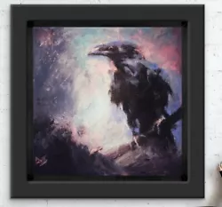 Buy Hand Painted Oil Painting Of A Raven By Artist Daveystar • 69£