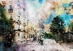 Buy London Streets, Still Life Watercolour Painting, Original Artwork Print 7x5 • 4.99£