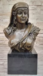 Buy Art Deco Statue Figurine: Hand Made Woman Bronze Sculpture Statue • 159.28£