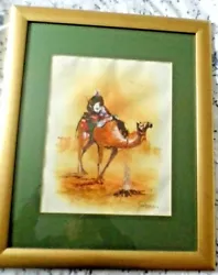 Buy Painting North Africa CAMEL Original Painting By Salmon 57x47cm Antique • 77.99£