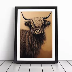 Buy Vintage Highland Cow Wall Art Print Framed Canvas Picture Poster Decor • 24.95£