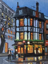 Buy The Coach And Horses, Mayfair, London, Oil Painting On Canvas 16 X12  • 65£