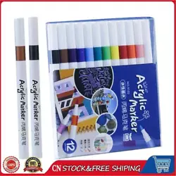 Buy Acrylic Color Marker Set DIY Drawing Pen Assorted Colors For Wood (12 Colors) • 6.52£