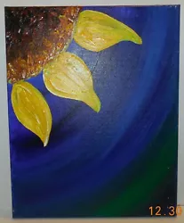 Buy Original Oil Painting On Canvas 16  X 20  Floral Abstract Art #3 • 28.35£