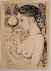 Buy Watercolor Ink Drawing Paul Delvaux André Masson Magritte Surrealism • 0.86£