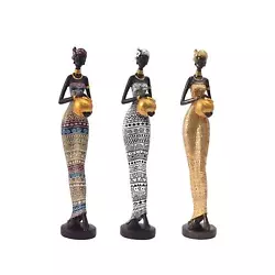 Buy Women Figure Statue Artwork African Figurine For Bedroom Desktop Entrance • 18.59£