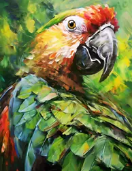 Buy Parrot Decor Wall Art, Digital Image Picture Photo Wallpaper Background Close Up • 1.51£