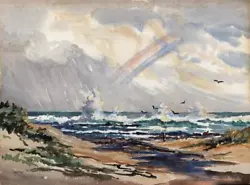 Buy B M Olphert - Watercolour Painting - Rainbow Coastline Possibly South Africa • 150£
