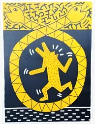 Buy Keith Haring Acrylic On Canvas Dated 1981  In Good Condition • 239£