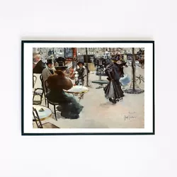 Buy Street Scene Café Terrace 1895 Vintage Painting A5 Retro Wall Decor Art Print  • 4.95£