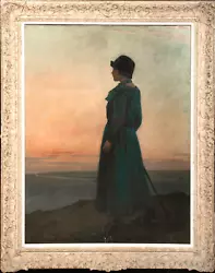 Buy Circa 1910 Lady Portrait Towards The Sunset Garnet Ruskin WOLSELEY (1884-1967) • 12,500£