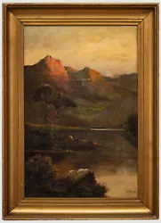 Buy J. M. Tucker - Scottish Framed Early 20th Century Oil, Mountain Sunset • 323£