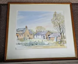 Buy Watercolour Signed, The Farmyard Lovely Pastel Colours Fine Art • 19£