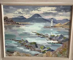 Buy  Ardnamurachan Lighthouse , Oil On Canvas, Framed Ready To Hang. • 100£