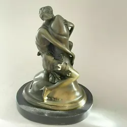 Buy Bronze Hugger - Art Deco Style Sculpture On Marble Base - B Zach • 80£