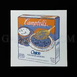 Buy Andy Warhol  Soup Box - Onion  1986 | Unique Acrylic & Silkscreen On Canvas • 355,773.41£