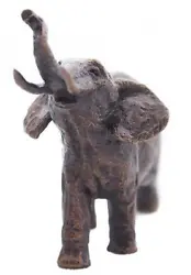 Buy Butler & Peach Detailed Small Solid Bronze African Elephant • 36£
