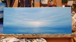 Buy Original Artwork Painting 'Blue' Acrylics Calming Atmospheric Seascape • 50£