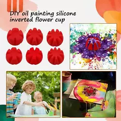 Buy 6Pcs Flower Pour Cup Fluid Painting Flower Strainer For DIY Pouring Paint (Red)  • 8.87£