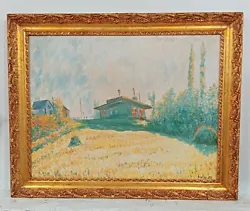 Buy Amazing Alfred Sisley  Oil On Canvas Dated 1889 With Frame In Golden Leaf Nice • 513.08£