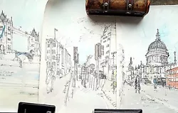 Buy 3xOriginal Watercolours 29.5 X 42cm Of London Scenes By Artist Robbie MacGregor. • 25£