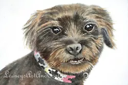 Buy ACEO 2.5  X 3.5  'Smiler' Terrier Dog CANVAS PRINT Of Watercolour By E. Wardle • 2.99£