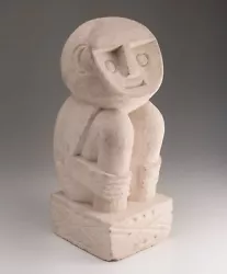 Buy Cycladic Carved Stone Crouching Idol Figure Greek Art Statue Sculpture. • 65.60£