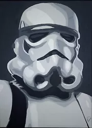 Buy Star Wars Stormtrooper, Original Hand Painted Canvas (12 X 16 Inch) • 45£