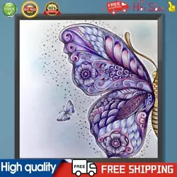Buy Hand Painted Oil Paint By Numbers DIY Butterfly Drawing Wall Decoration Gift Kit • 5.14£