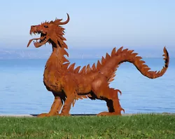 Buy XXL Dragon Sculpture Garden Park From Kortenstahl Handmade Length 290 CM • 3,795.58£