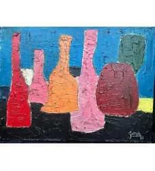 Buy 1960's POLISH IMPRESSIONIST / ABSTRACT OIL PAINTING ON CANVAS Signed GOTLIB   • 120£