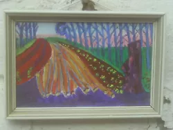 Buy Small Framed Oil Painting Copy Of David Hockney's 'Winter Timber' By W.J. Cadge • 12£