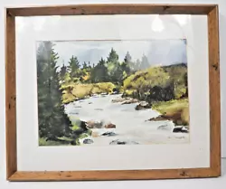 Buy Original Watercolour Of A River In A Forest By C.Dyer,Framed + Glazed,OOAK. • 19.99£