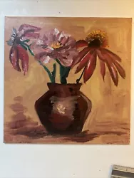 Buy Oil Painting Still Life Flowers In Palette Knife • 20£