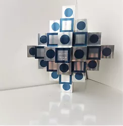 Buy VICTOR VASARELY- Kroa M 1967  Sculpture Wood And Aluminium Plates-Signed 1967 • 9,449.94£