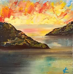Buy 'Atlantic Sunset'. North West Scotland. Oil Landscape. John Kelly Art.  • 12£