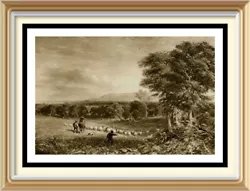 Buy Original Antique DAVID COX Welsh Art Print Farming Landscape THE VALE OF CLWYD • 10£