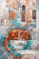 Buy 10 Bundle Of Mediterranean Cats - Photorealistic Digital Art - Painting Of Cats • 4.96£