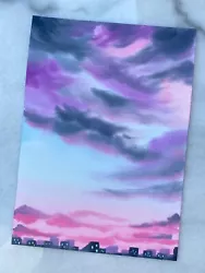 Buy Cotton Clouds 1 | Original Hand Painted | Watercolour Painting | Landscape | A5 • 25£