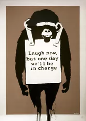 Buy Banksy Laugh Now Monkey Graffiti Painting Print Poster Wall Art Picture A4 + • 3.99£