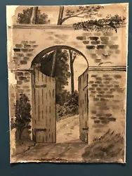 Buy Antique Unframed Garden Entrance Gate Watercolour Painting, Signed T.W. 1912 • 4.99£