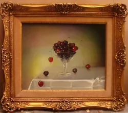 Buy Magnificent O/b Still Life Painting Cherries By Teimur Amiry California Artist • 53,676.44£