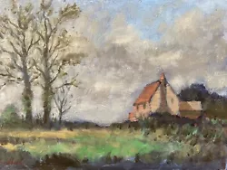 Buy Painting, Landscape, Norfolk, Cottage, Trees, Oil , Board, David Baxter • 36£