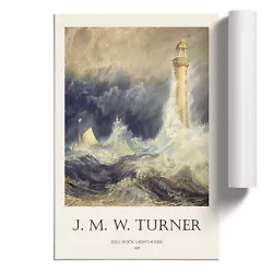 Buy Bell Rock Lighthouse By Joseph-Mallord William Turner Unframed Wall Art Print • 16.95£