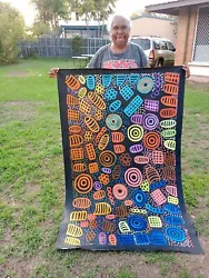 Buy LANITA NUMINA  160 X 100 Cm Original Painting - Aussiepaintings Aboriginal Art • 353.10£