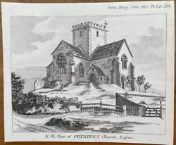 Buy Antique Print Poynings Church N.w. View Of Sussex 1810 Pub. In Gentleman's Mag • 4£