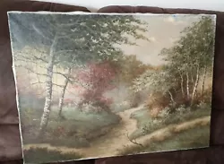 Buy G.Waterman, Oil On Canvas Painting Woodland Landscape, Signed, Restoration • 75£