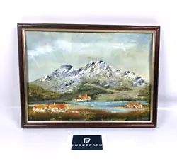 Buy Oil Painting Scottish Mountain Scene Oil On Board Original 30cm X 23 Cm Framed • 22.99£